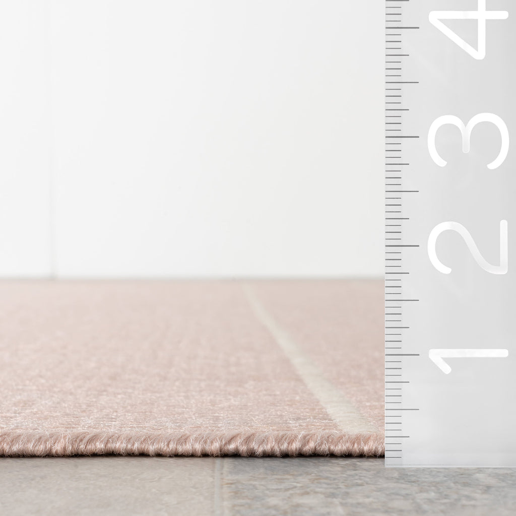 Venetian Pinstripes Indoor/Outdoor Rug | Light Pink