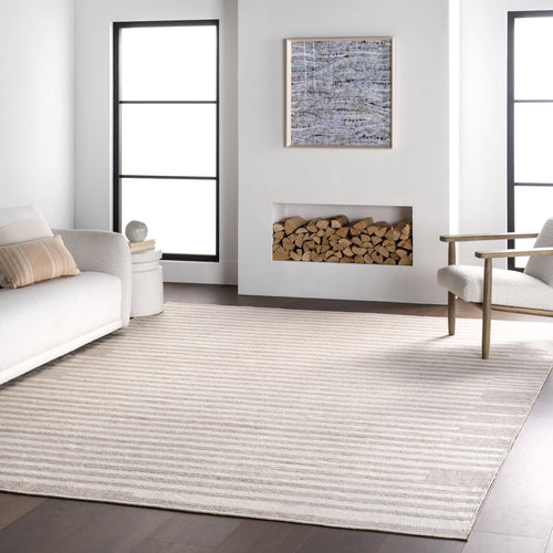 Auriel Stiped Indoor/Outdoor Rug | Beige