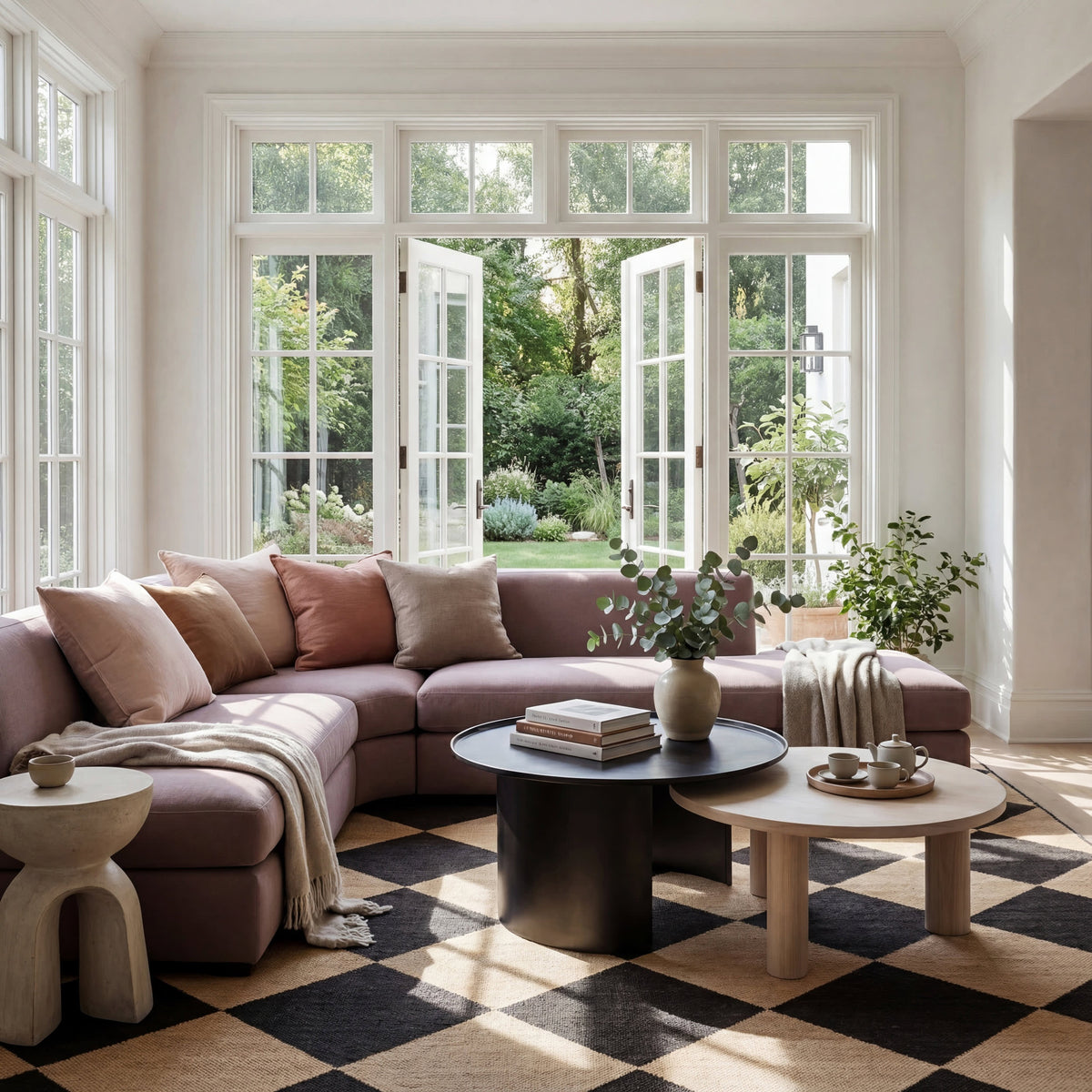Adelaide Harlequin Indoor/Outdoor Rug | Dark Grey