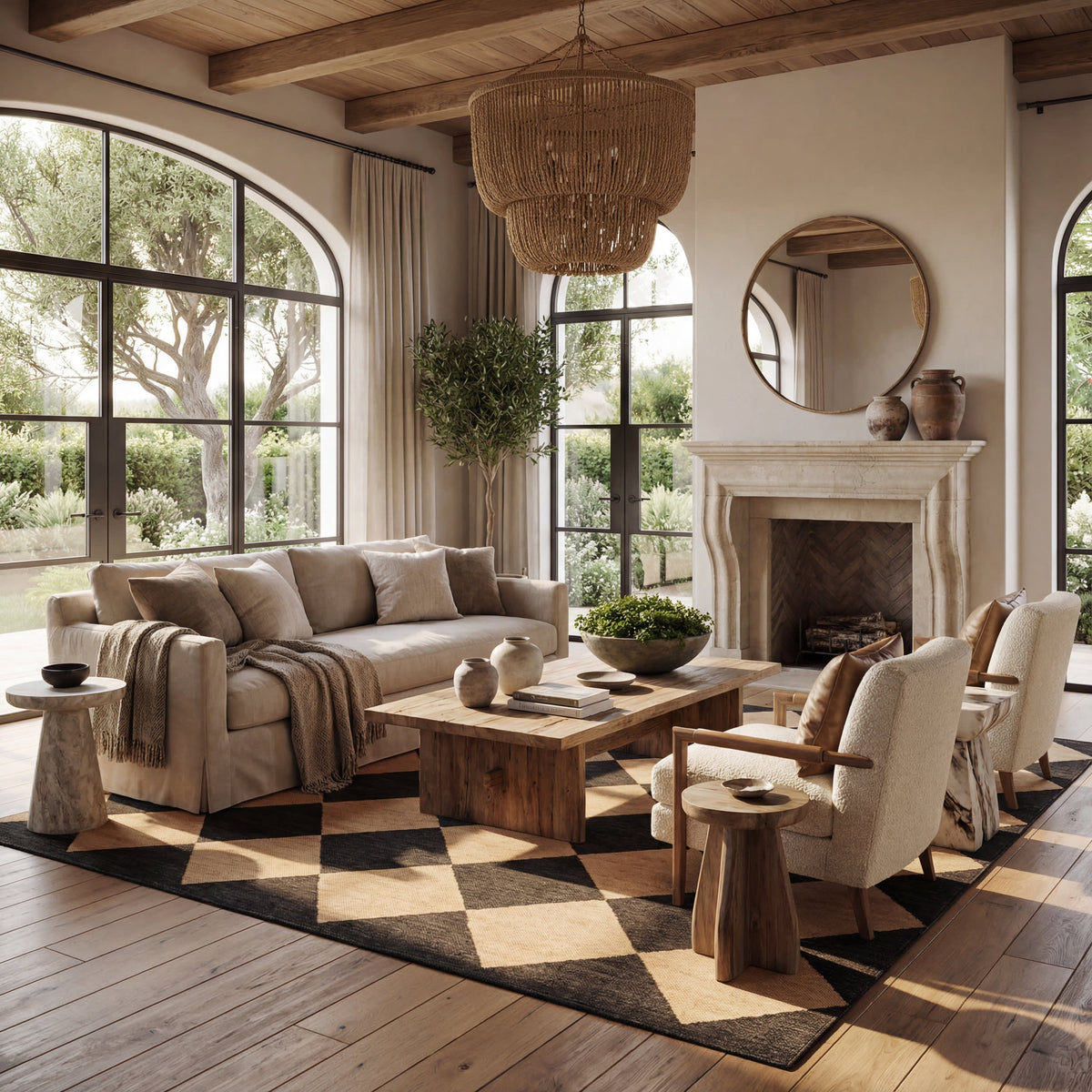 Adelaide Harlequin Indoor/Outdoor Rug | Dark Grey
