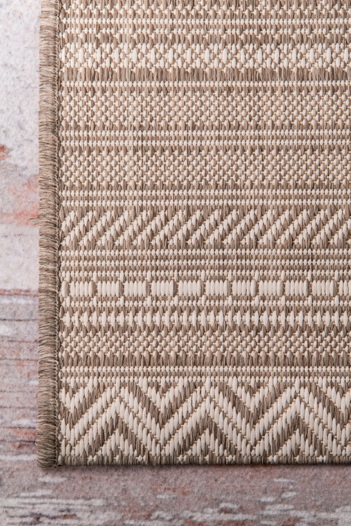Indoor/Outdoor Tribal Bands Rug | Taupe