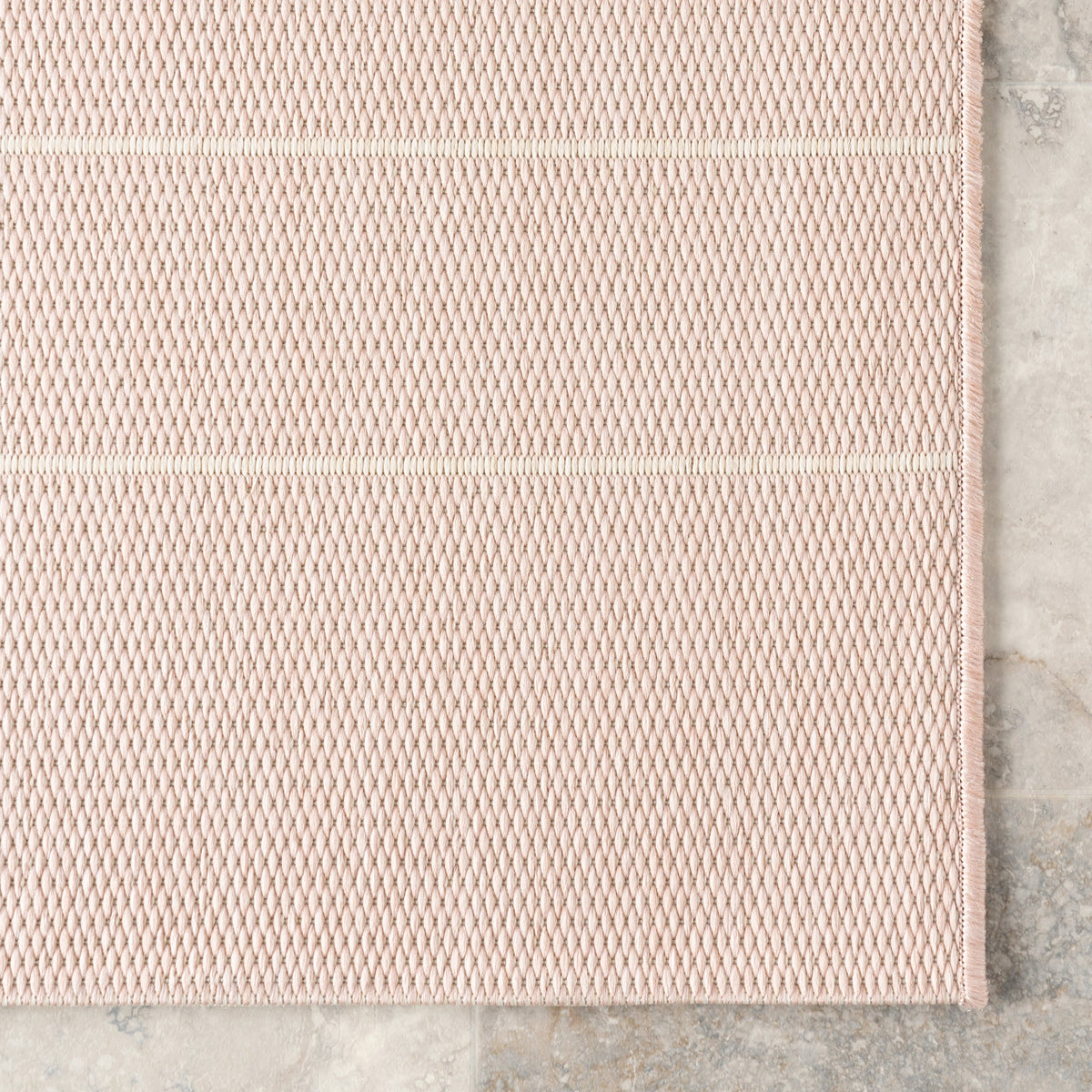 Venetian Pinstripes Indoor/Outdoor Rug | Light Pink