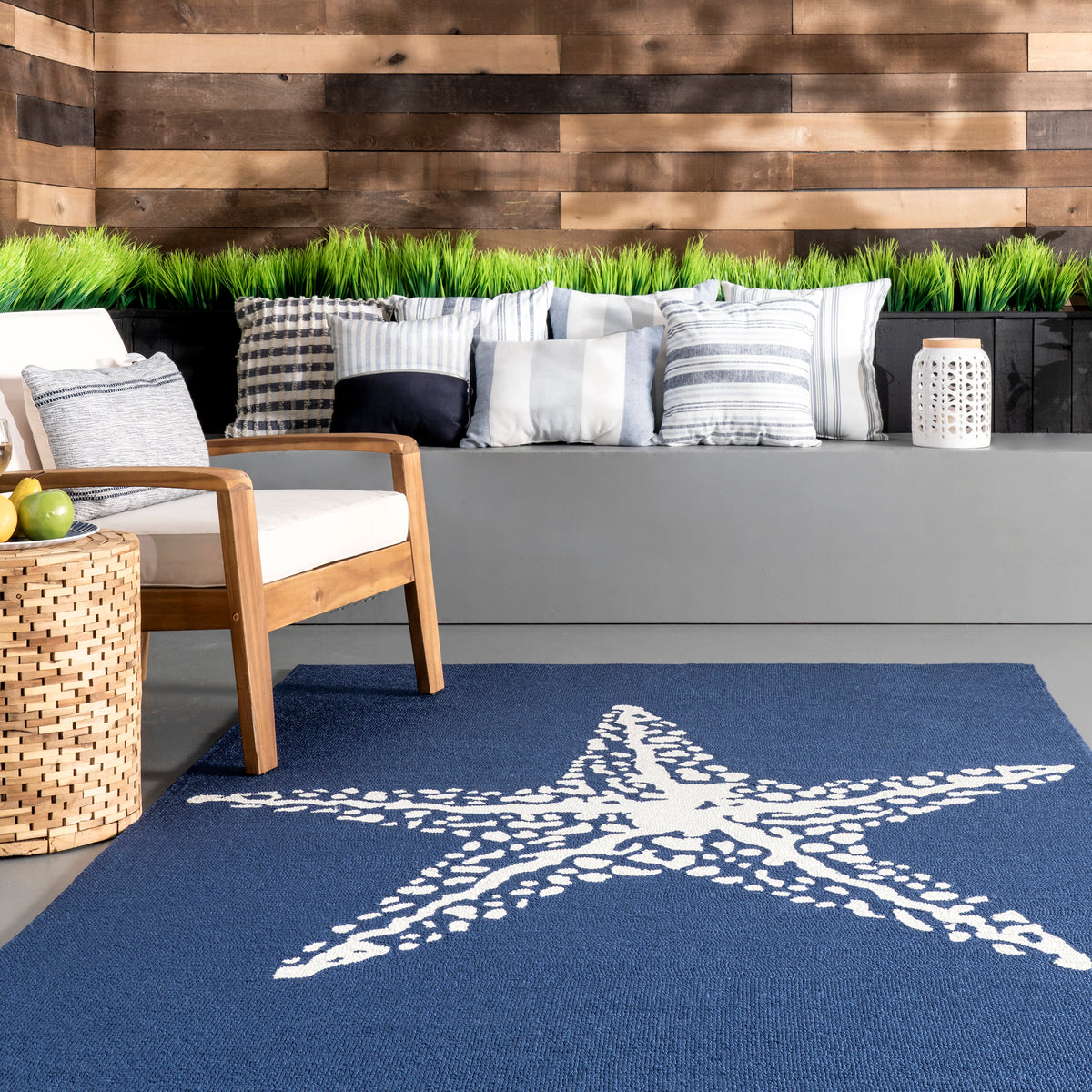 Starfish Indoor/Outdoor Rug | Navy