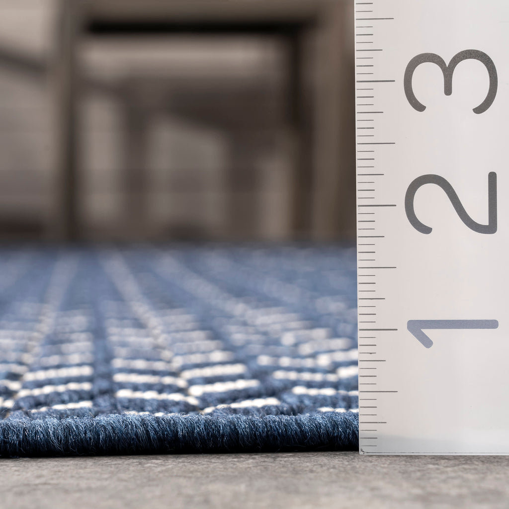 Taraji Herringbone Indoor/Outdoor Rug | Navy